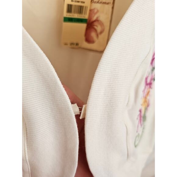 NWT Tommy Bahama Scroll Scapes Coconut Cream Bolero Jacket Size Size L (12-14) - Picture 3 of 4